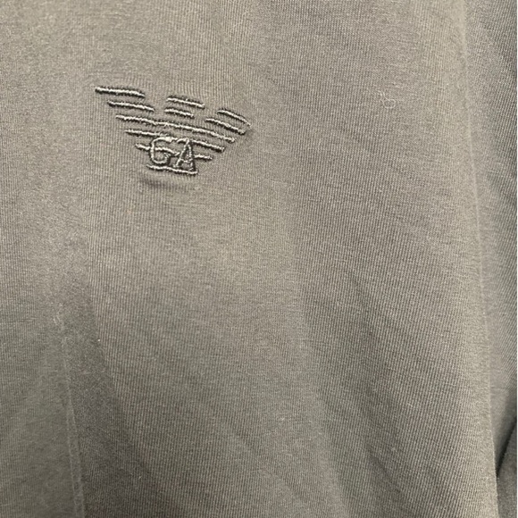 Emporio Armani Long Sleeve 1/4 Button Collared Henley Long Sleeve Shirt,Size XXL - Picture 5 of 9